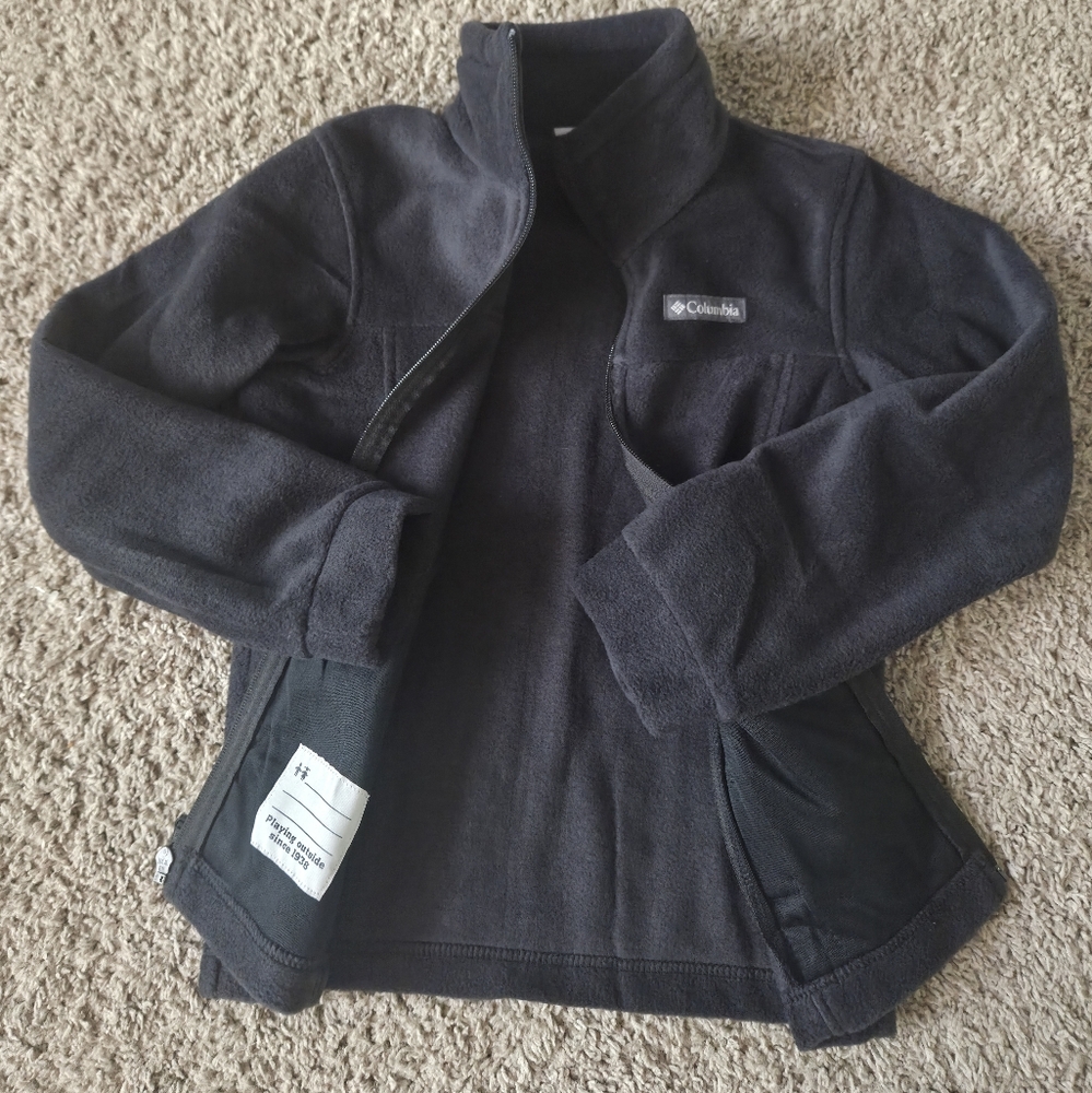 Columbia Black Fleece Jacket - Boys SMALL
